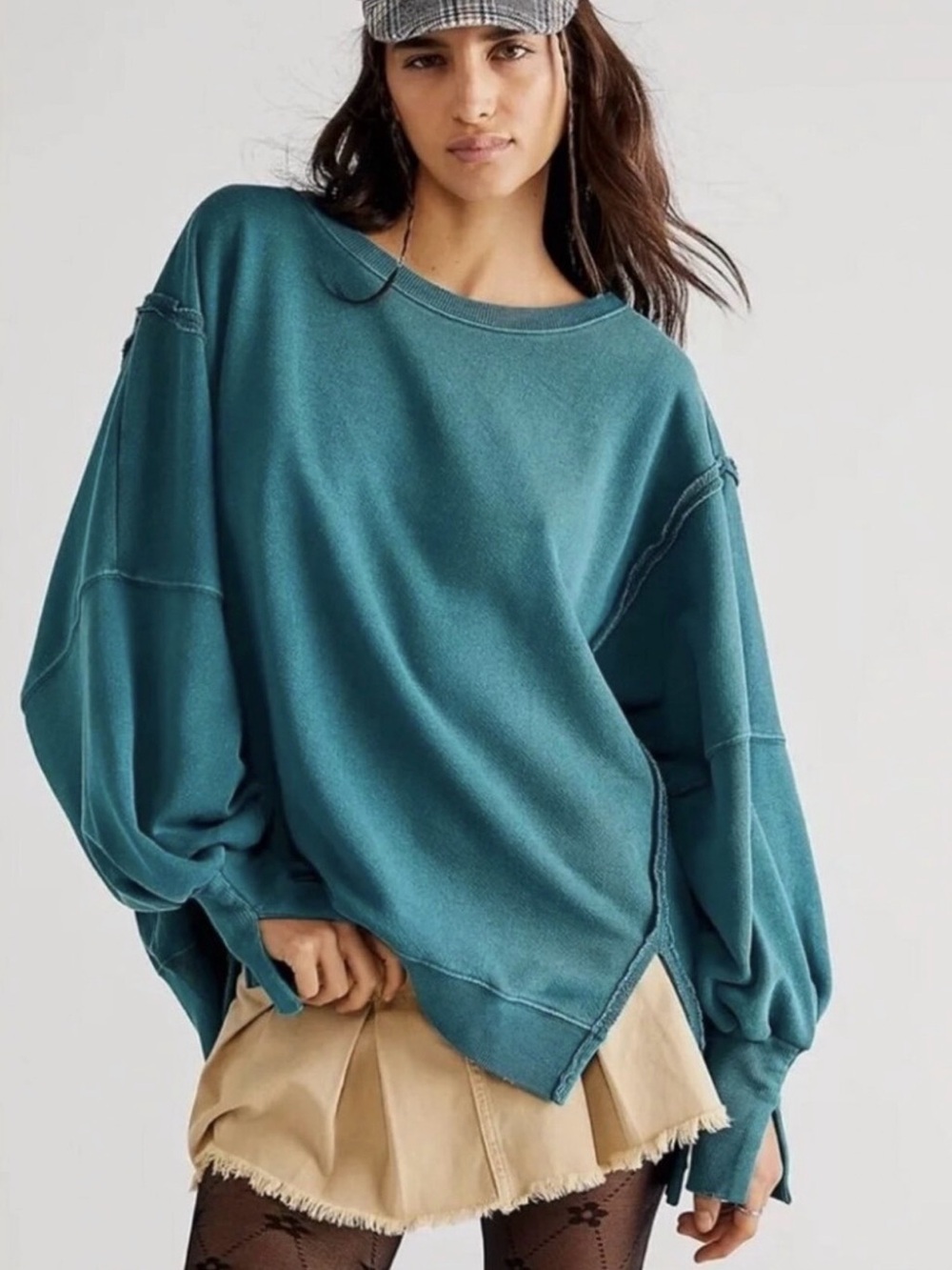 NWT Free People x We The Free Camden Sweatshirt in Teal